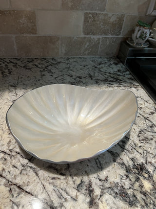 Silver and Mother of Pearl Julia Knight Scalloped Bowl RCD