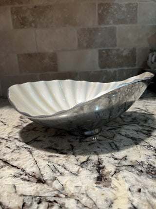 Silver and Mother of Pearl Julia Knight Scalloped Bowl RCD