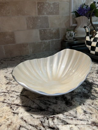 Silver and Mother of Pearl Julia Knight Scalloped Bowl RCD