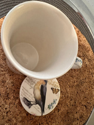 Mug Bird w/Coaster. Kent Pottery MTS