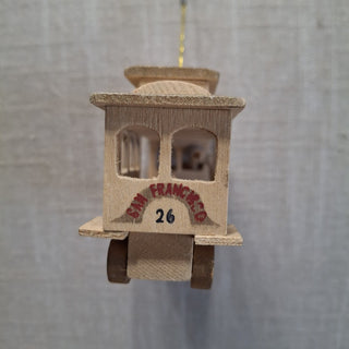 Vintage San Francisco Wooden Cable Car Ornament MTS|124097