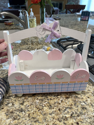 Wooden Bunny Basket RSV|51747