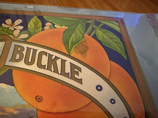 Gold Buckle Authentic Citrus Farm Crate Label EC029-15 MTS