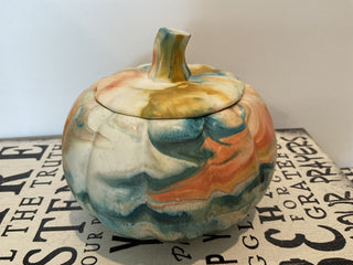 4 oz Handmade Cement Sm-Pumpkin Vessel Candle|109469