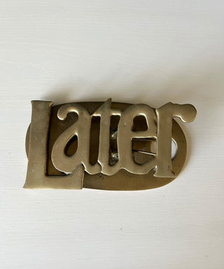 Vintage brass “later” clip RSV|87684