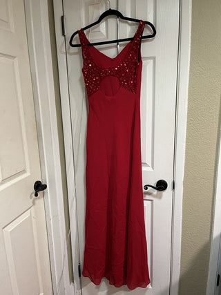 Red Sequined Formal Bridesmaid/Prom Gown Dress Size 6 RCD