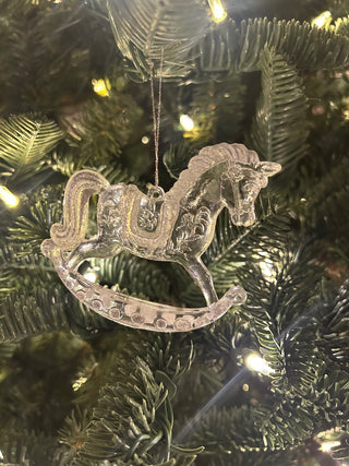 Clear Acrylic Rocking Horse Ornament   MTS|131893