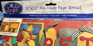 NEW Crafts 12x12 Premade 2 Page Spread  Christmas|129360