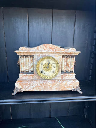 Antique Adamantine Mantle Clock with Key|72693