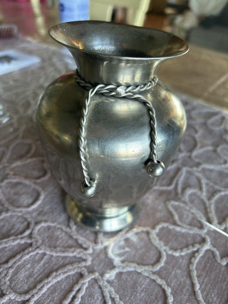 vintage or antique pewter vase, possibly of Swedish origin.|112893