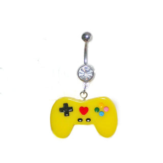 Yellow gamer Belly Ring|53708