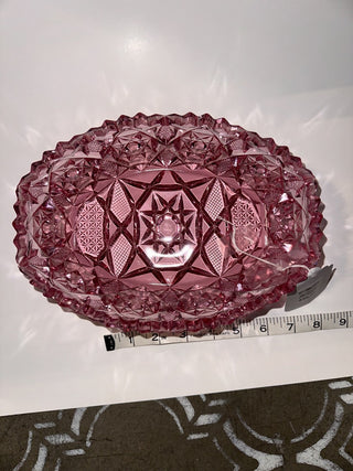 Vintage Cranberry Dish Fostoria #1704 Rosby-K|50570