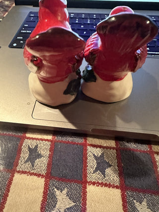 Set of red robins  salt and pepper shakers #47 VV MTS
