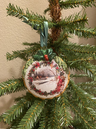 Handcrafted vtg style Christmas ornament RCD|139771