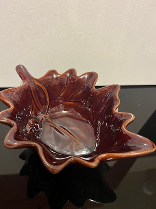#1493 Brown Leaf Bowl