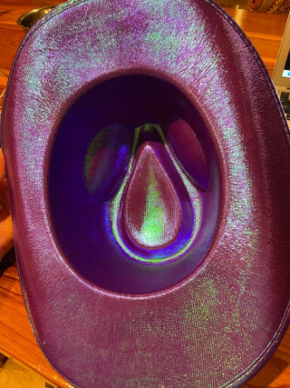 Purple/Green Iridescent Metallic Cowboy Hat~MTS|113744