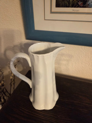 L. Godinger White Porcelain Pitcher, RCD