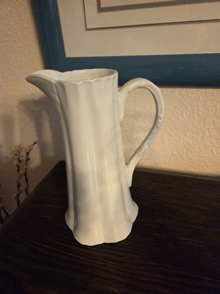 L. Godinger White Porcelain Pitcher, RCD