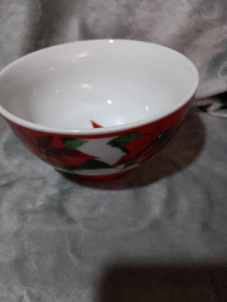 HALLMARK CHRISTMAS POINSETTIA bowl rsv|124529