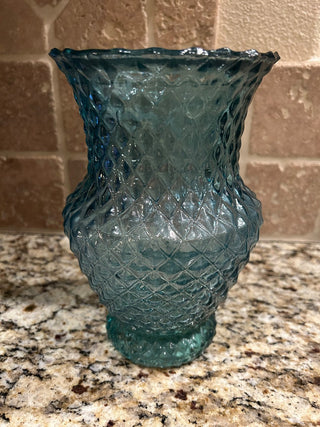 Turquoise Blue Vase, 9”    MTS