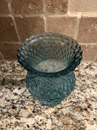 Turquoise Blue Vase, 9”    MTS