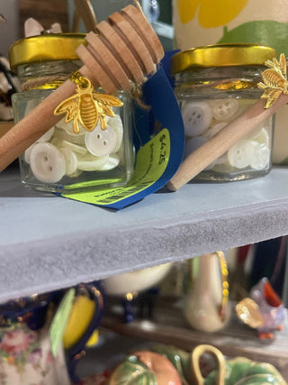 Small Honey Jar W Buttons-RSV