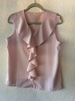 12F Lilac Ruffled Tank Size L RSV|64698