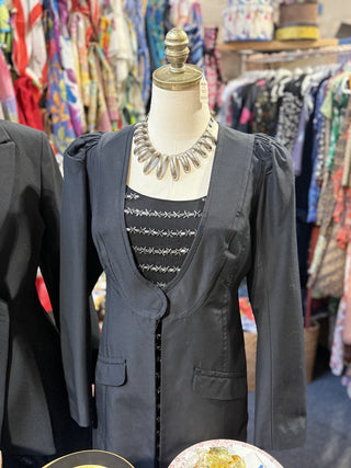Leon Max Cotton/Silk Tux Jacket, 10