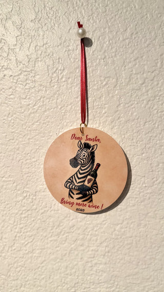 Zebra Christmas Tree Ornament NY RCD|130560