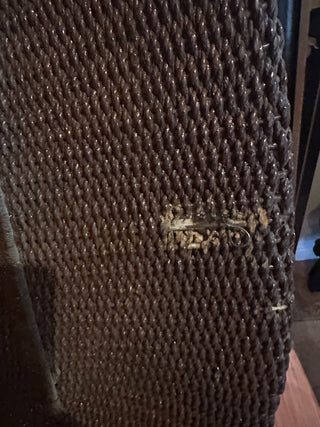 Vintage 1920's  Natural Wicker Tray with flowers and butterfly #62 VV MTS|97180