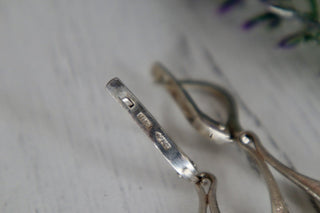 925 Vtg Ornate Dangle Earrings MTS