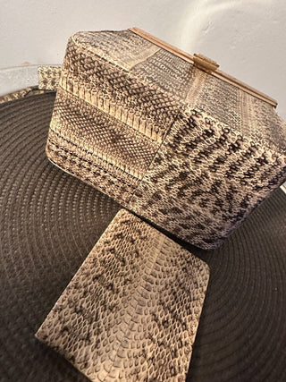 Handbag/Wallet Set Snake Skin Box MTS