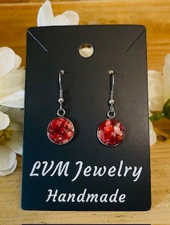 Natural Red Coral Stone Chips in Resin RCD