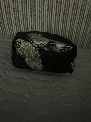 Black & Gold Butterfly Zipper Bag Small RSV