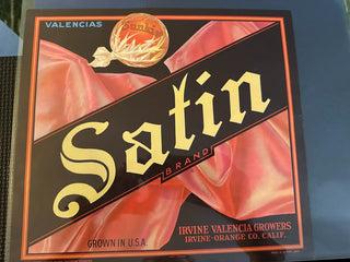 Satin Authentic Citrus Farm Crate Label EC088 MTS