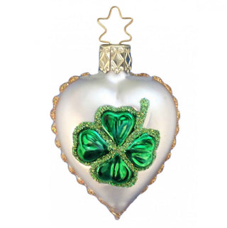 German Blown Glass heart St. Patty's Day VV MTS