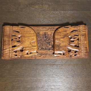 Vtg Hand Carved Wooden Elephant Book Rack MTS|87564