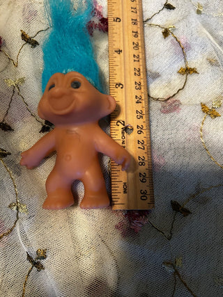 Vintage Blue Hair Blue Eye Troll, 1990's-RSV|120494