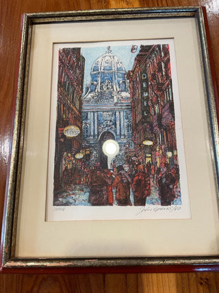 VNTG John Speirs Lithograph "Vienna" Signed~MTS|114596