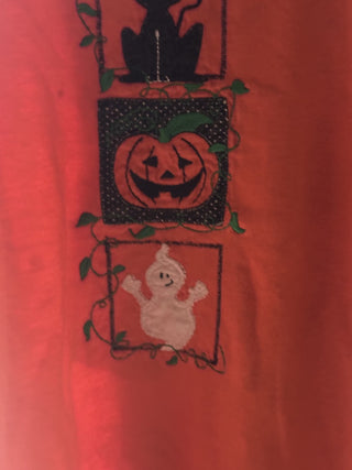 Large Orange embroidered Shirt #63 VV MTS|121548