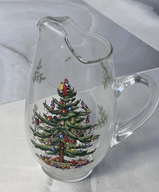 Vintage Spode Christmas Tree 2.5 Qt Glass Pitcher #63 VV MTS|129484