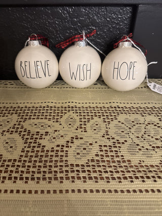 Vintage Rae Dunn Ceramic Ornament -sold separately-RCD|126510