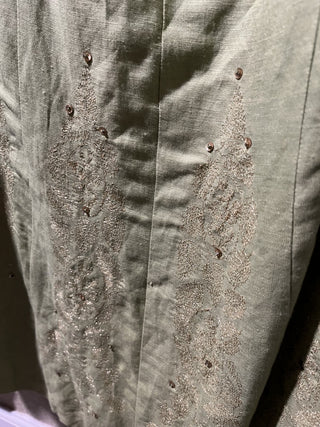 New Women's Size 20W Green Dress with Beads & Embroidery Detail RCD|119372