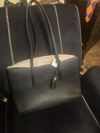 Kate Spade / Marguex Black and Tan Leather MD Tote #63 VV MTS|133504