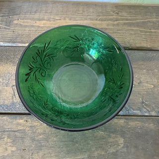 Vtg Anchor Hocking Forest Green Berry Bowl MTS|124686