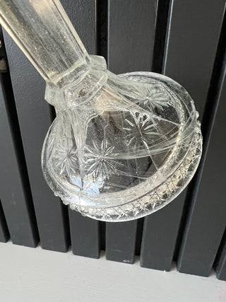 Vintage glass candle sticks set of 2 RSV