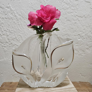 Vintage Walther Frosted Glass Calla Lily Bud Vase (BRI)|45575