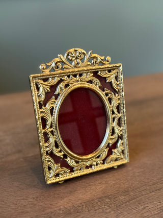 Vintage gold ornate mini frame RSV|63559