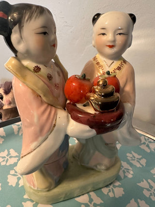 Oriental Serving Apples Figure circa 1950's MTS|118571