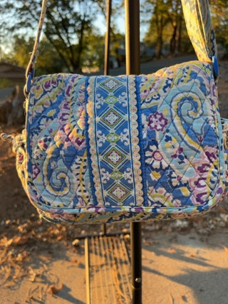vintage Vera Bradley Capri Blue Lindsay Crossbody